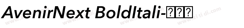 AvenirNext BoldItali字体转换